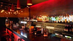 front bar in a restaurant