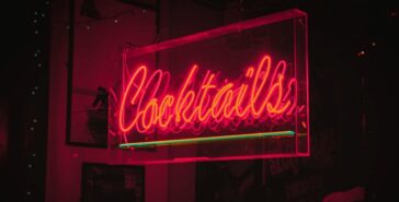 Cocktails Neon Signage for Serving Alcohol bar