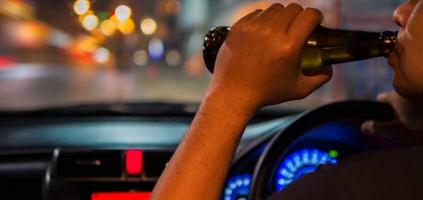 drinking a beer and driving