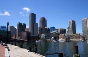 Downtown Boston Massachusetts on the river