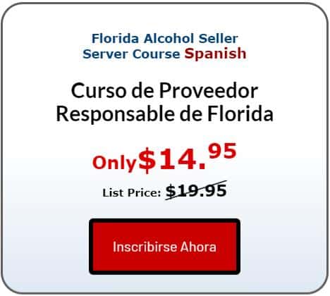 Florida bartending license in Spanish - Curso de Proveedor Responsable de Florida