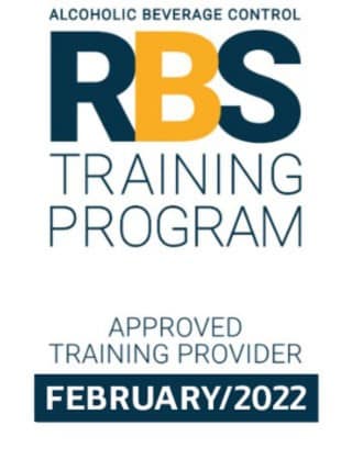 Alcoholic beverage control state approved RBS Training program for your California RBS Certification