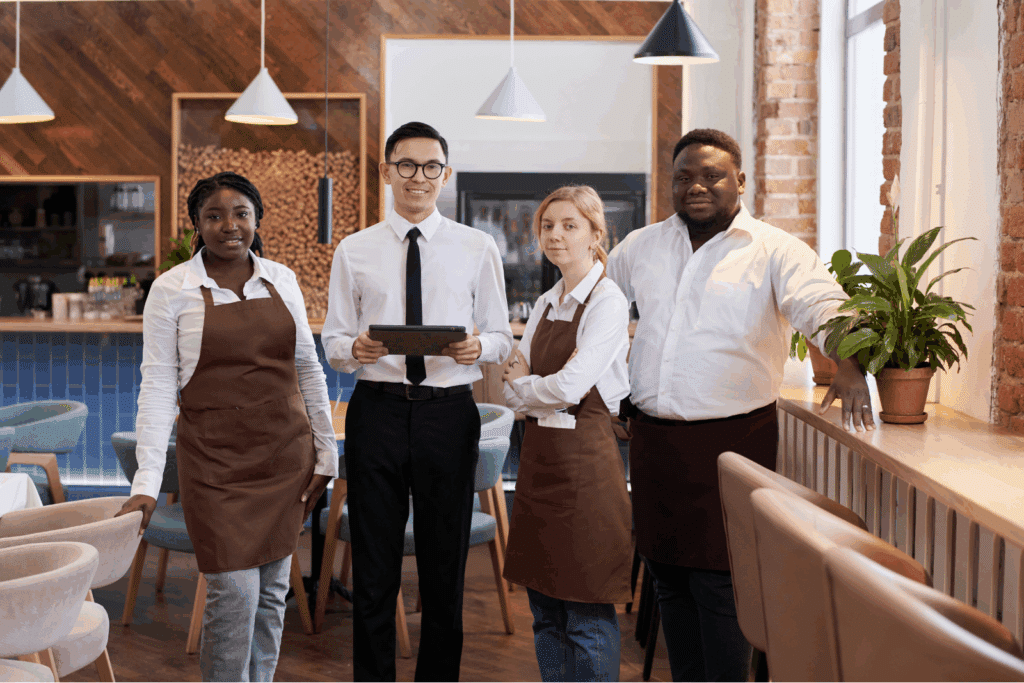 Operations manager demonstrating key responsibilities in alcohol safety protocols across catering and restaurant operations