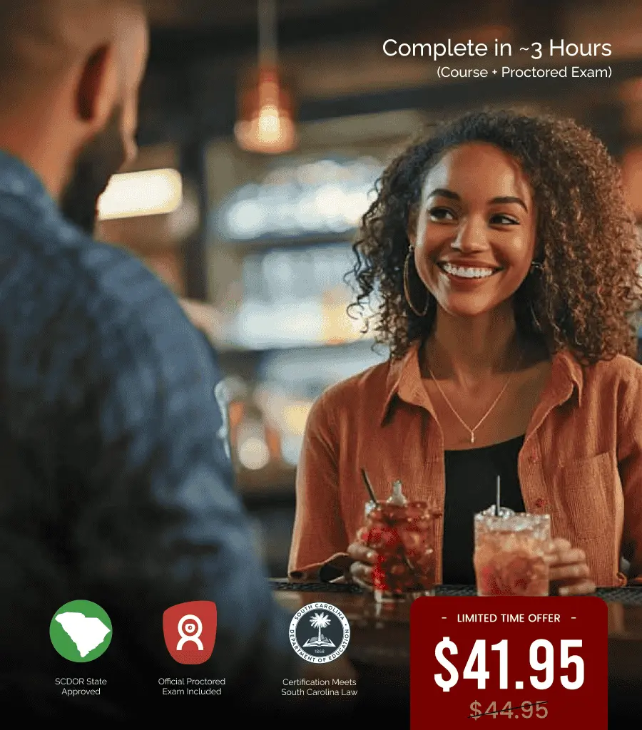 SCDOR Approved South Carolina Alcohol Server Training Badge